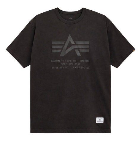 Футболка Alpha Industries Relaxed Coordinates Tee Black (Черный)
