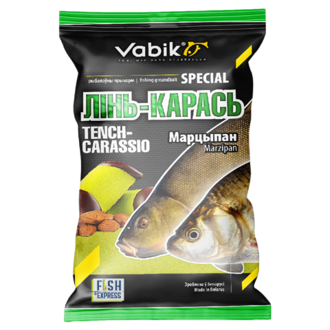 Прикормка Vabik SPECIAL Линь-Карась Марципан зеленый 1кг 10 шт/уп.