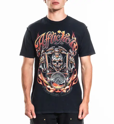 Affliction | Футболка двусторонняя мужская Tragic Reign Rev. Tee A29126 обратная сторона спереди