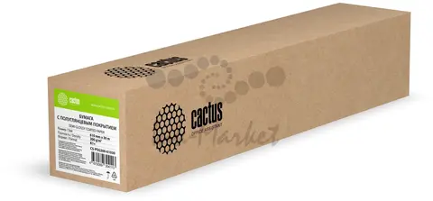 Бумага Cactus CS-PSG200-61030 24"(A1) 610мм-30м/200г/м2/белый полуглянцевое для струйной печати втулка:50.8мм (2")