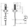 Gessi 316 Смеситель для раковины на 1 отверстие, с донным клапаном, излив 123мм, цвет: brushed black metal pvd 54401#707