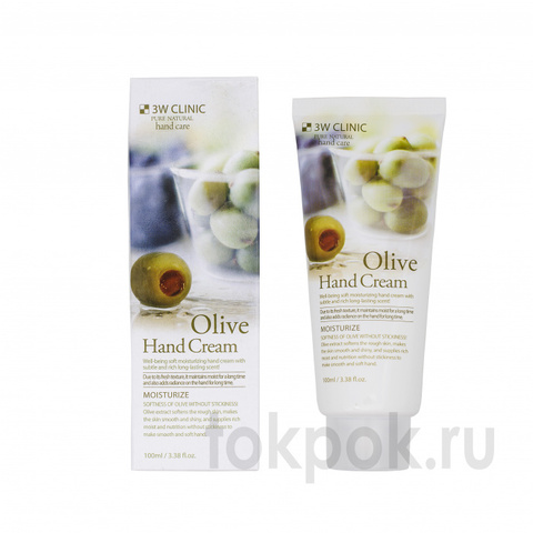 Крем для рук 3W CLINIC Olive Hand Cream, 100 мл