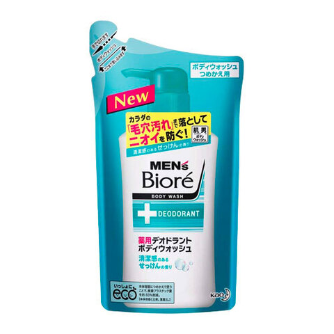 KAO Men's Biore - Гель для душа мужской с ароматом нежного мыла