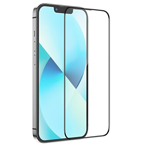 Защитное стекло 3D на весь экран 0.4 мм Hoco A31 для iPhone 13 Pro Max, 14 Plus (Черная рамка)