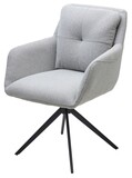 Стул MEADOW 360 град. поворот. Серый Lake-450, ткань / черный каркас