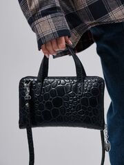 Сумка кожаная на плечо кросс-боди темно-синий