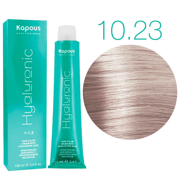 HY 10.23 Платиновый блондин перламутровый, крем-краска для волос с гиалуроновой кислотой, 100 мл