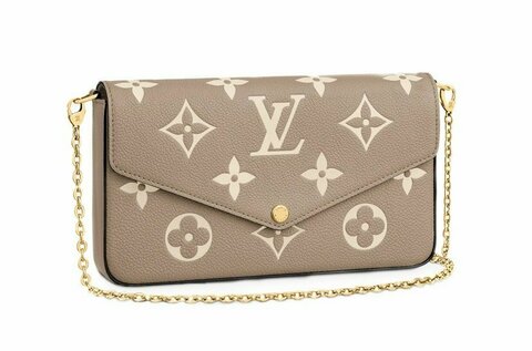 Клатч Louis Vuitton Felicie кремовый/серый