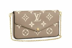 Клатч Louis Vuitton Felicie кремовый/серый