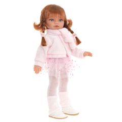 Munecas Antonio Juan Кукла девочка Эльвира в розовом, 33 см, винил (25085)