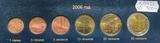 K15421 2006 Азербайджан набор 6 монет 1 3 5 10 20 50 гяпиков UNC