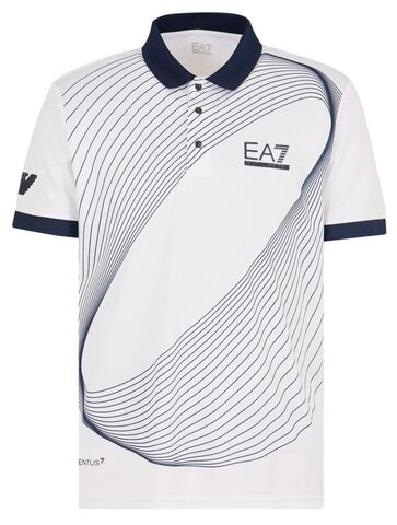 Теннисное поло EA7 Man Jersey Polo Shirt - white