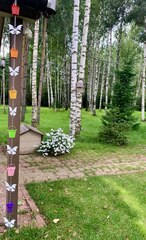 Дождевая цепь «Ведра на цепи. Лето. Бабочки.»