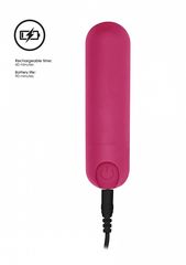 Розовая перезаряжаемая вибропуля 7 Speed Rechargeable Bullet - 7,7 см. - 