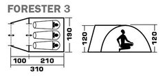 Туристическая палатка Jungle Camp Forester 3 (70855)