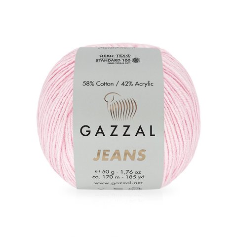 Пряжа Gazzal Jeans 1116 нежно-розовый