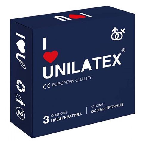 Ультрапрочные презервативы Unilatex Extra Strong - 3 шт. - Unilatex Unilatex Extra Strong №3