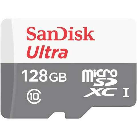 Карта памяти SanDisk 128GB Ultra microSDXC 100MB/s Class 10 UHS-I, Gray/White