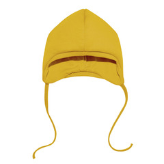 Шапочка утепленная из футера (горчица)