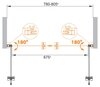 Душевая дверь в нишу Cezares ECO-O-B-2 ECO-O-B-2-90-C-Cr