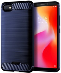 Чехол для Xiaomi Redmi 6A цвет Blue (синий), серия Carbon от Caseport