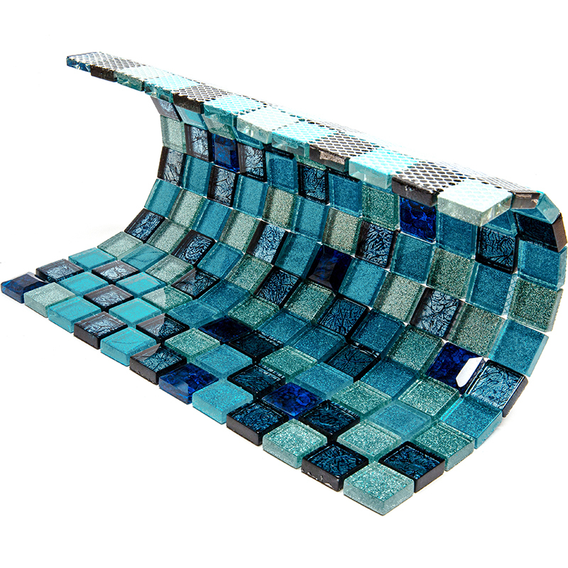 SAB-646 Стеклянная мозаичная плитка Natural Dune квадрат глянцевый