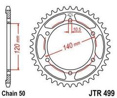Звезда мотоциклетная JT JTR499.52