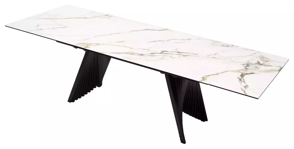 Стол IVAR 180 MARBLES KL-188 Контрастный мрамор, итальянская керамика, DISAUR