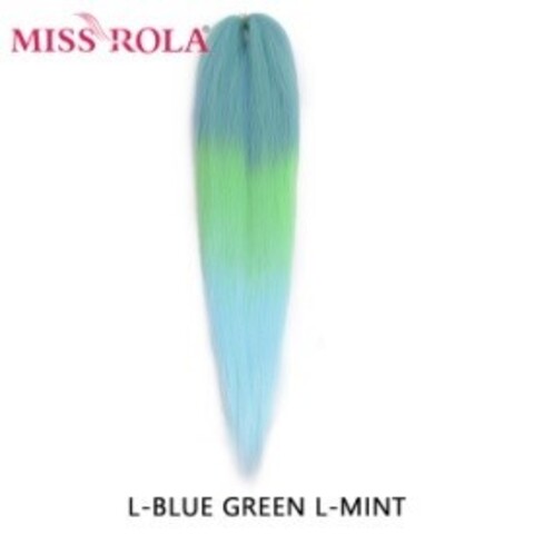 Канекалон M13 Easy Braid (искуственные волосы) 3 цветный Light blue/ green/light mint