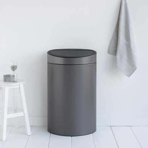 Мусорный бак Touch Bin new 40л Brabantia Платиновый