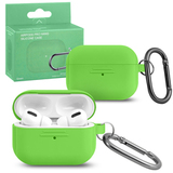 Силиконовый чехол Hang Silicon case LE с карабином для AirPods Pro (Зеленый / green)