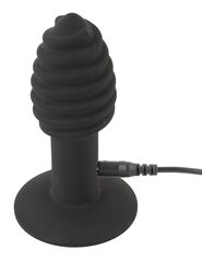 Черная анальная вибропробка Twist Butt Plug - 10,7 см. - 