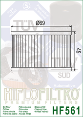 Фильтр масляный Hiflo Filtro HF561