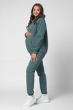 Утепленный спортивный костюм для беременных и кормящих 13125 морская волна