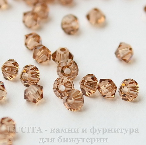 5328 Бусина - биконус Сваровски Light Smoked Topaz  4 мм, 10 штук (1)