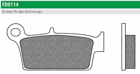 FD0114X01 Тормозные колодки дисковые мото OFFROAD DIRT RACE SINTER  (FDB539)  NEWFREN