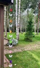 Дождевая цепь «Ведра на цепи. Лето. Бабочки.»