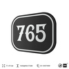 Номерок на дверь квартиры 765, для кабинета, офиса, шильдик 9 х 7 см, черный, Айдентика Технолоджи