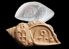 Силиконовый молд № 418 Домик ракушка № 1 серия домики для гномов и фей)