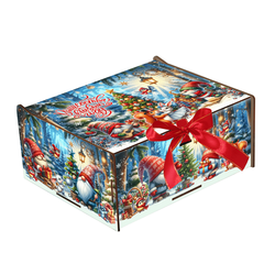 ШКАТУЛКА ГНОМЫ 1000г ФАНЕРА