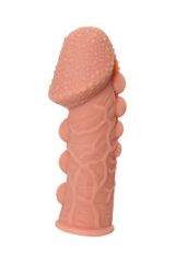 Насадка на фаллос с пузыриками, венками и ребристостью KOKOS Extreme Sleeve 09 - 12,7 см. - 
