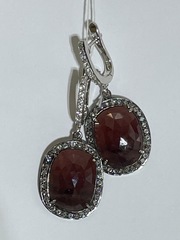 Сапфир 137 (серьги из серебра)