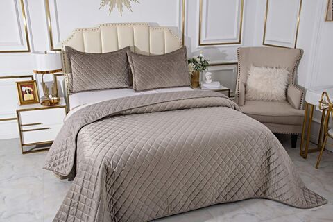 Покрывало 160х220 и наволочка 50х70 Sofi De MarkO Натаниэль Серый