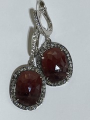 Сапфир 137 (серьги из серебра)