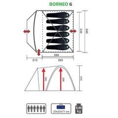 Купить недорого Кемпинговая палатка Premier Fishing Borneo-6-G