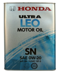 Моторное масло Honda ULTRA LEO SN 0W-20 Синтетическое 4 л