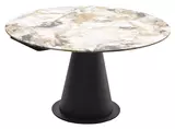 фото 14 Стол TERAMO 135 GLOSS GRAND JADE SOLID CERAMIC, керамика, поворотн.механизм / Черный каркас, DISAUR на profcook.ru