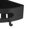 Lemark 9772047 Полка для душа угловая Lemark SHELF LINE из нерж. стали с крючками, черный/ вставка-пластик черный