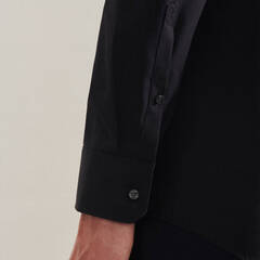 Сорочка мужская Seidensticker Regular Fit 01.001000-84 из поплина чёрная