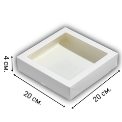 Коробка для пряников Eco tabox pro БЕЛАЯ 20х20х4 см